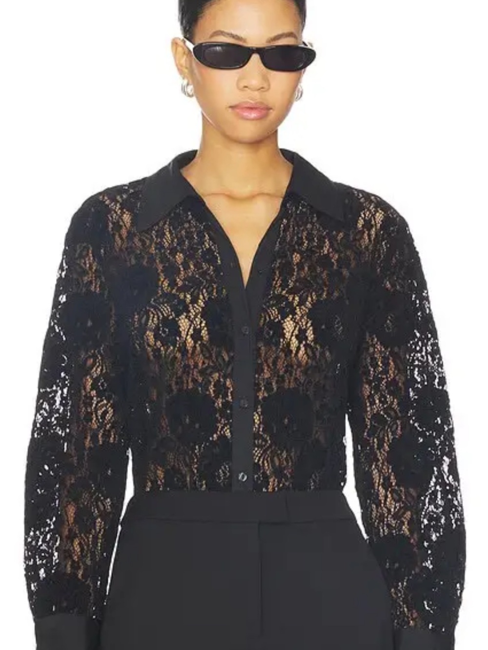 Free People Faith Button Down in Black